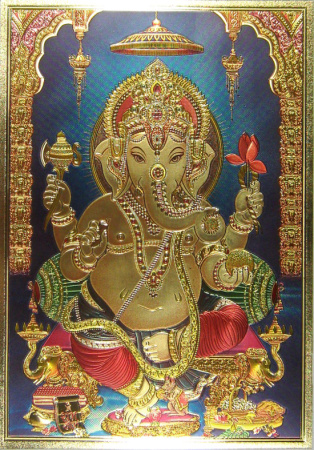 Ганеша (пластик под золото) 