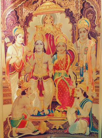 Рама и Сита (пластик под золото) 